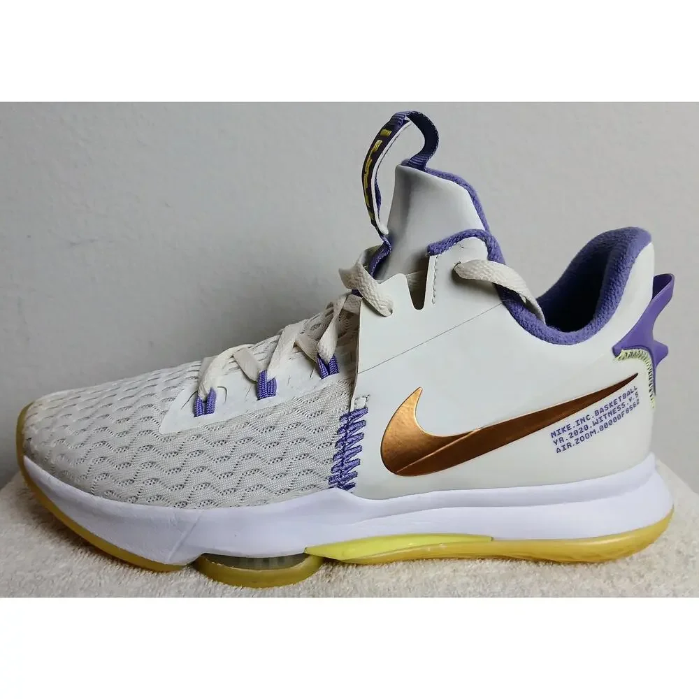 Nike LeBron Witness 5 V Summit White Bronze Men’s Basketball Shoes Size 10.5